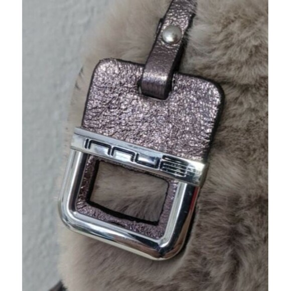 Innue Genuine Calf Leather Glitter Made in Italy Faux Fur Purse Backpack Bag main image 7